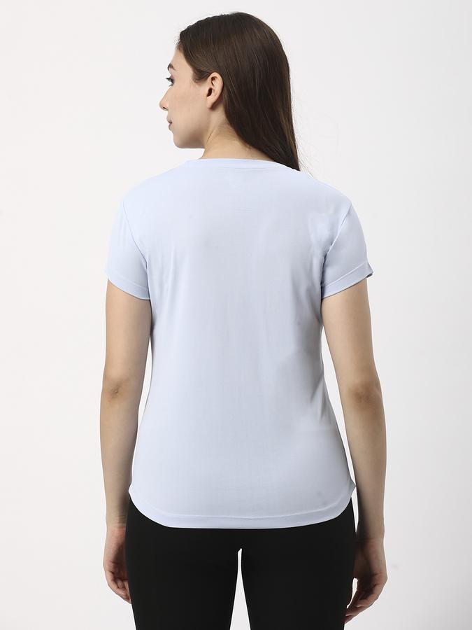 Women Typographic Print Regular Fit Round-Neck T-Shirt image number 2