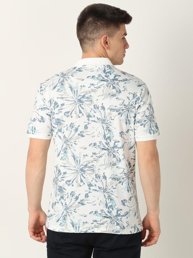 Men Printed Regular Fit Polo T-Shirt image number 3