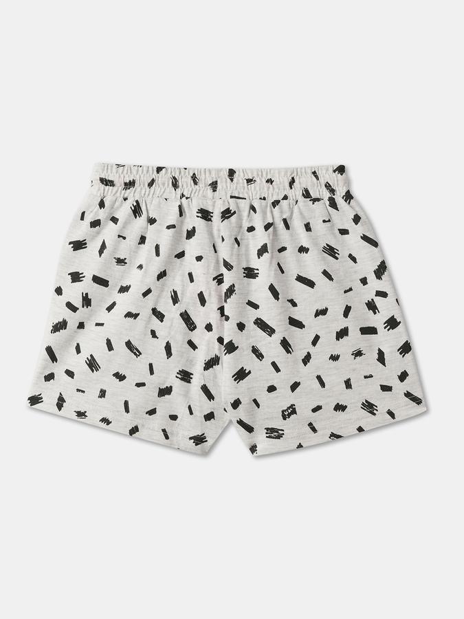 Girls Cotton Regular Fit Drawstring Printed Shorts