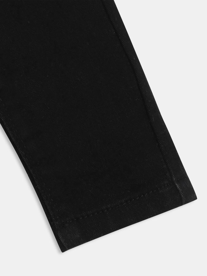 Girls Stretch Denim Skinny Fit Mid-Rise Solid Jeans