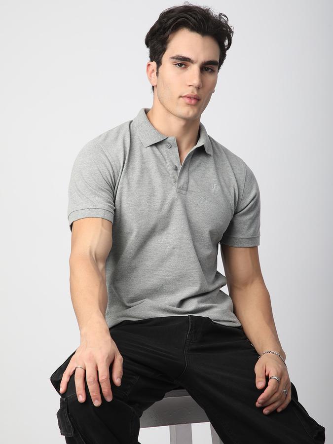 Solid Men Polo Neck T-Shirt