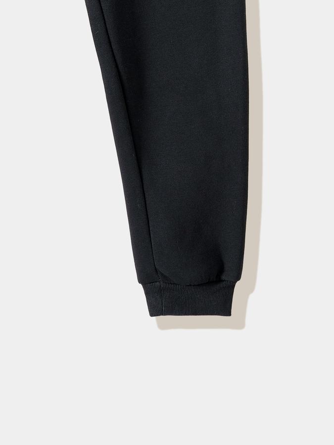 Boys Cotton Tapered Fit Drawstring Waist Cuffed Hem Joggers