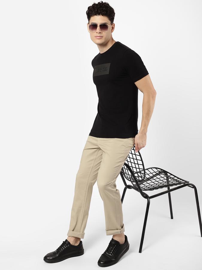 R&B Men Beige Casual Trousers image number 1