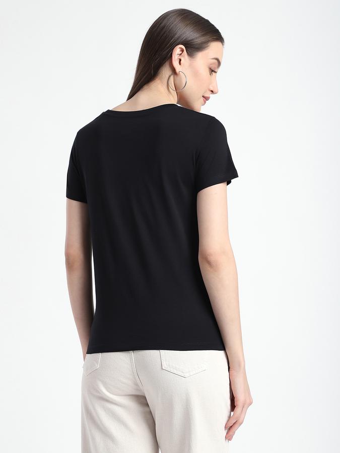 Women Cotton Regular Fit Crew Neck Graphic T-shirt