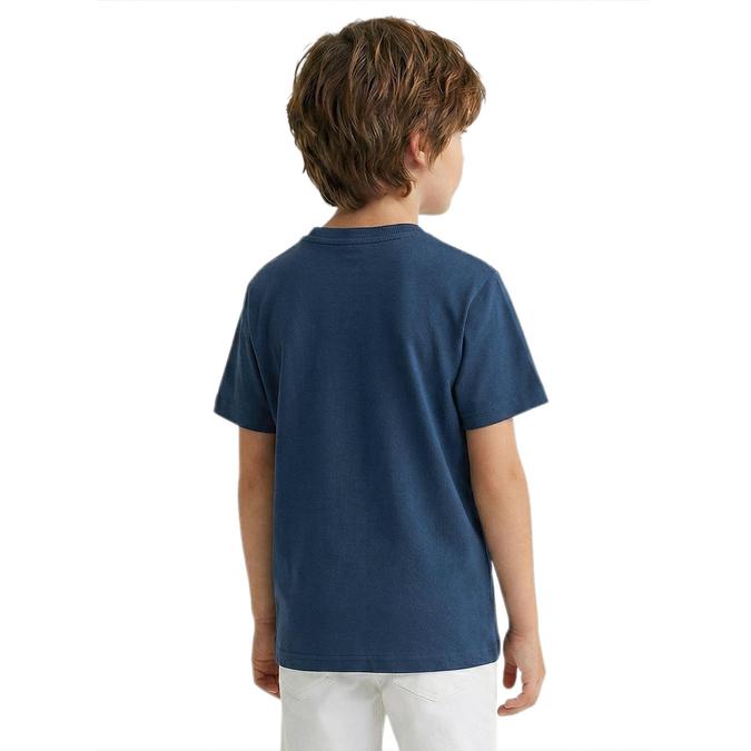 R&B Boy Blue Cotton Printed Round Neck T-Shirt