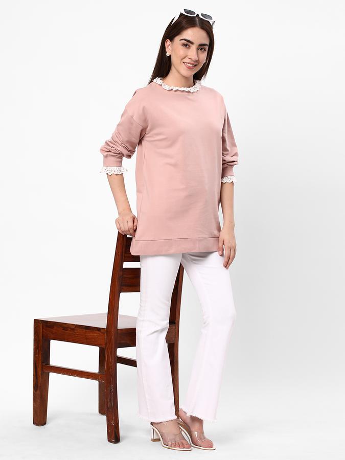 Women Schifilli Embroidered Round-Neck Sweatshirt image number 1