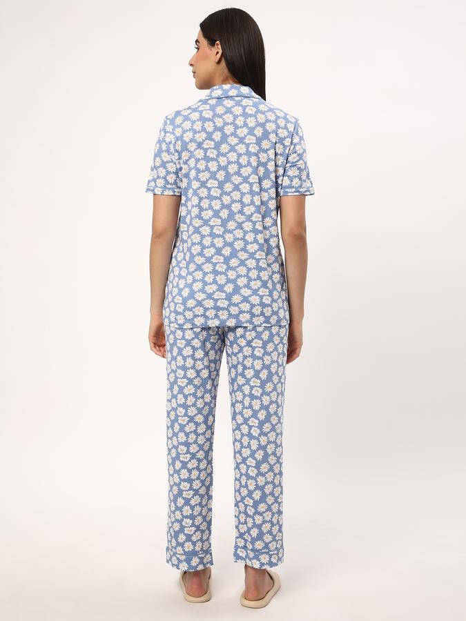 Women Floral Print Top & Pyjamas Set image number 2