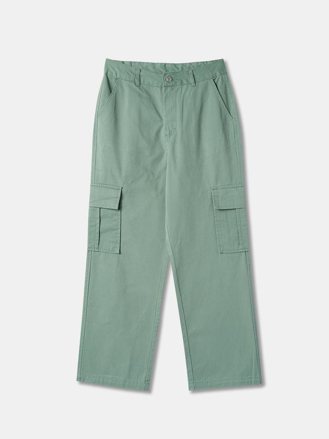 Girls Flat-Front Straight Fit Trousers image number 0