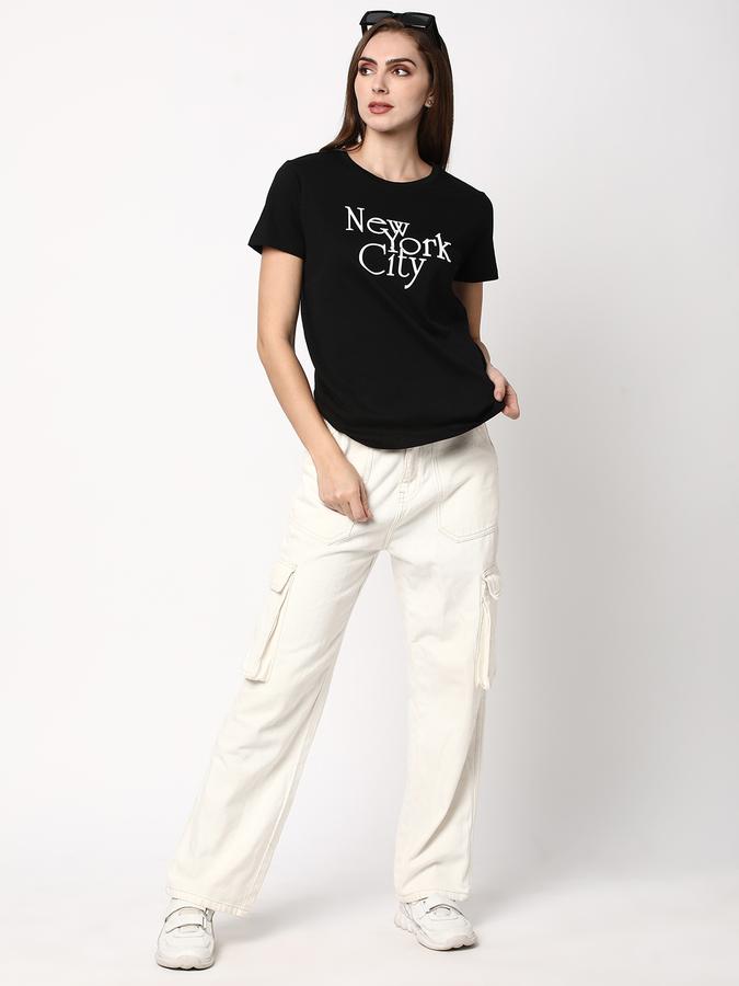 Women Graphic Print Round Neck T-Shirt image number 1