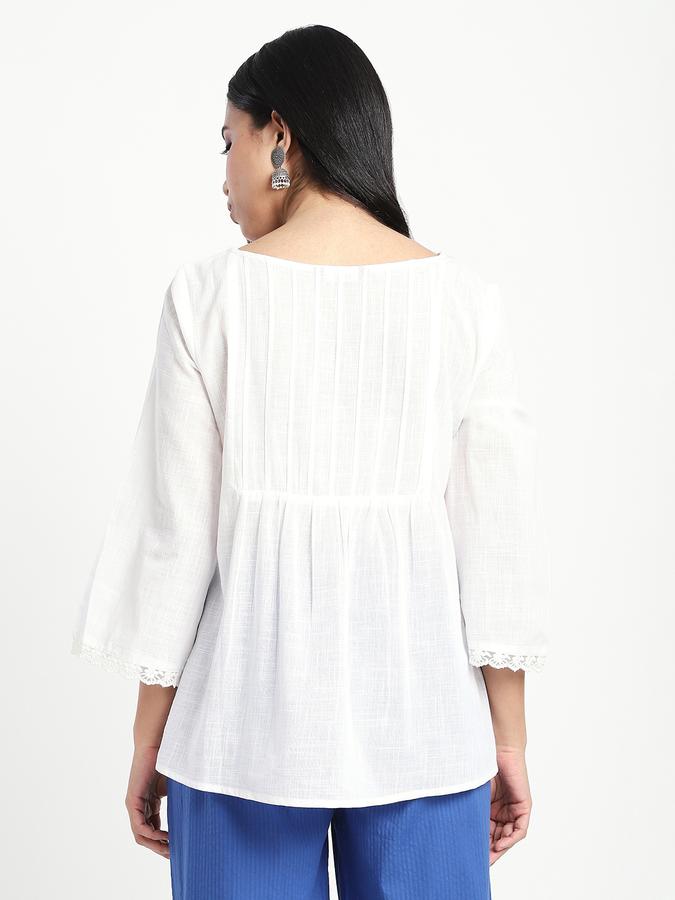 R&B Women Ethnic's White Top