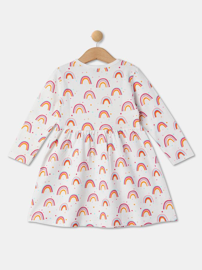 Girls Graphic Print A-Line Dress image number 1
