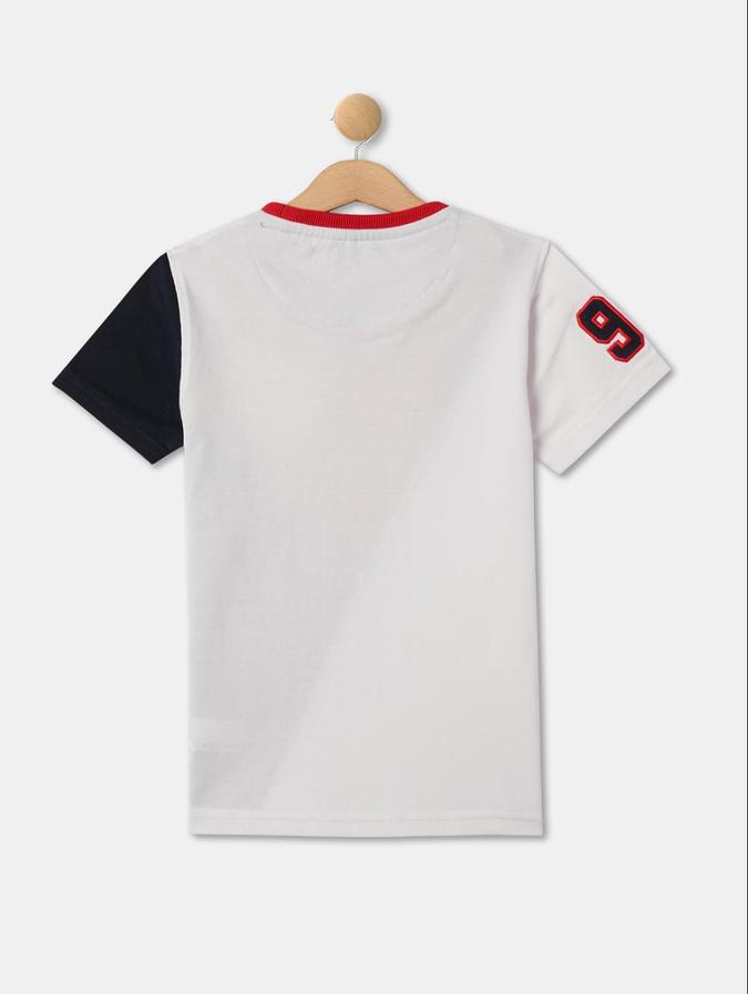 R&B Multi Cotton Round Neck Colourblocked Boy T-Shirt