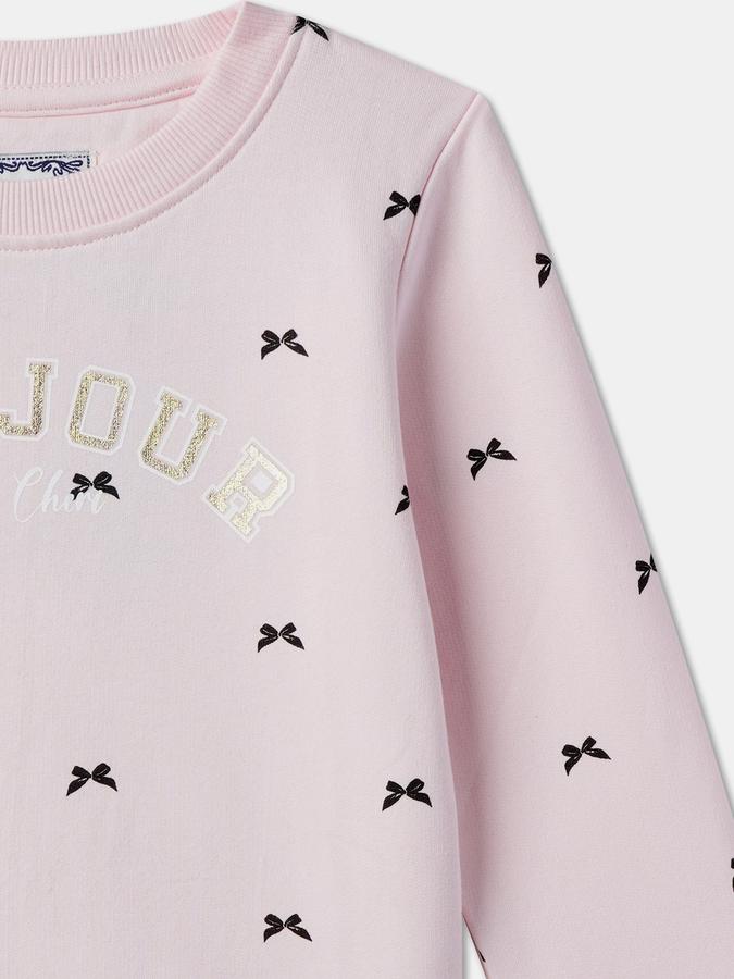 Girls All-Over Print Long Sleeve Crew Neck SweaT-Shirt