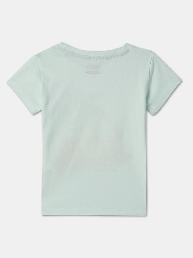 Girls Graphic Print Regular Fit Round-Neck T-Shirt image number 1