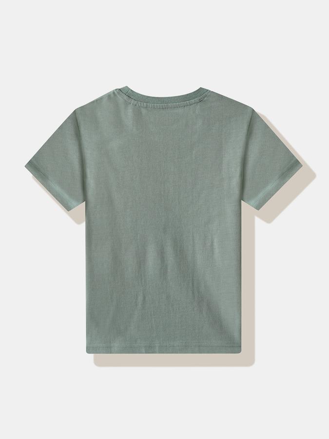 Boys Cotton Regular Fit Crew Neck Graphic T-shirt