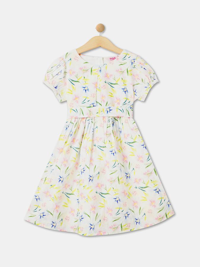 R&B Girl's A Line All Over Printed Woven Dress