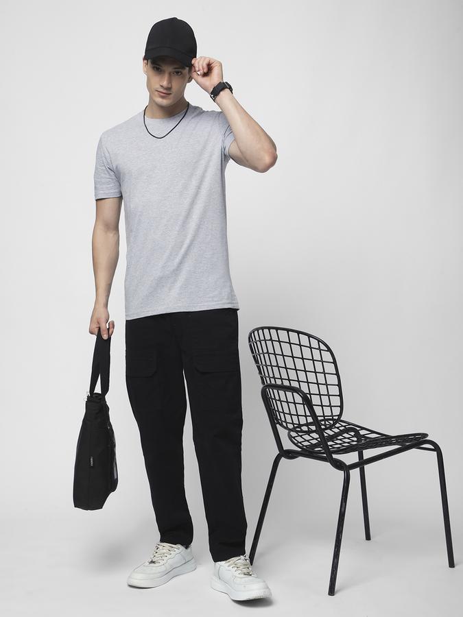 R&B MEN'S Solid T-Shirt with Crew Neck and Short Sleeves image number 1