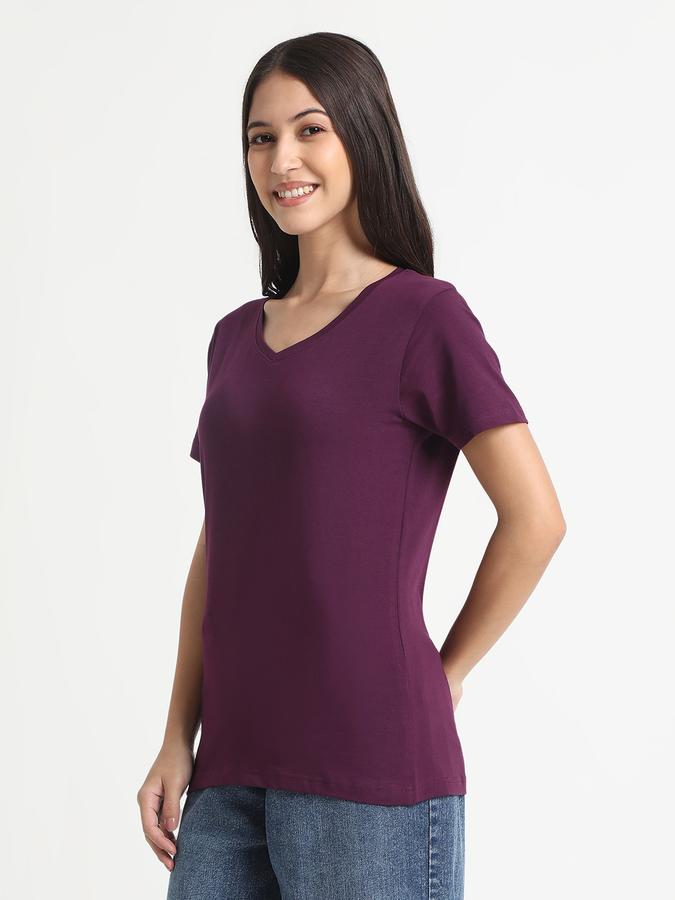 V NECK SOLID TEE data-index=