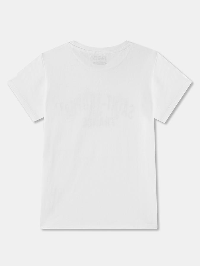 Printed T-Shirt with Crew Neck and Short Sleeves image number 1