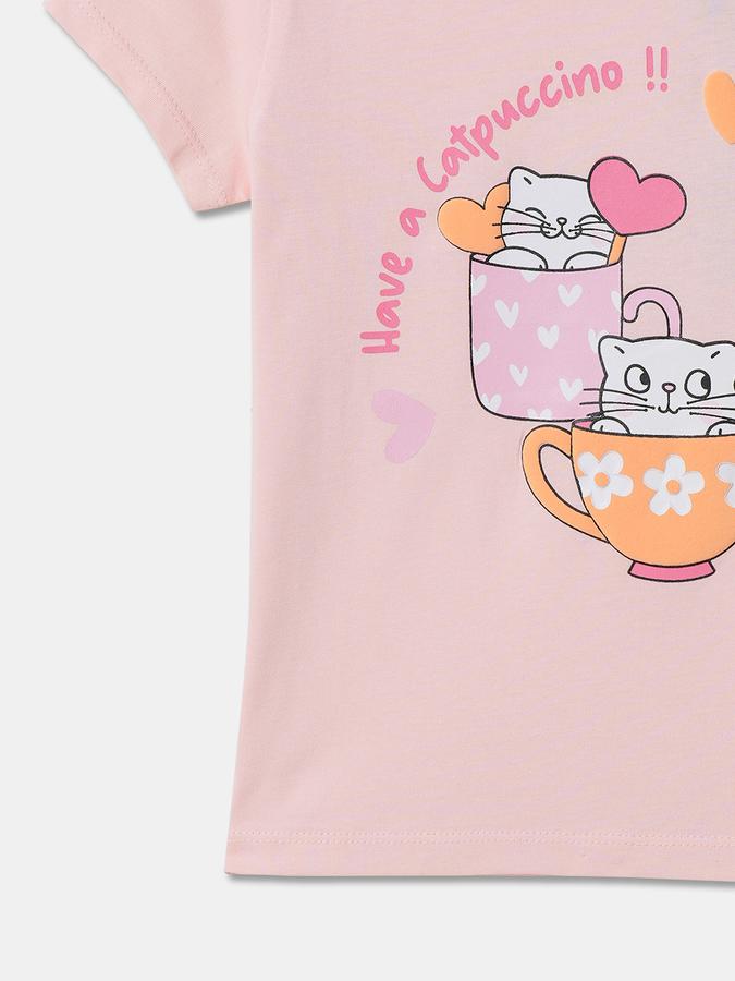 Girls Printed Pure Cotton Regular T Shirt image number 3