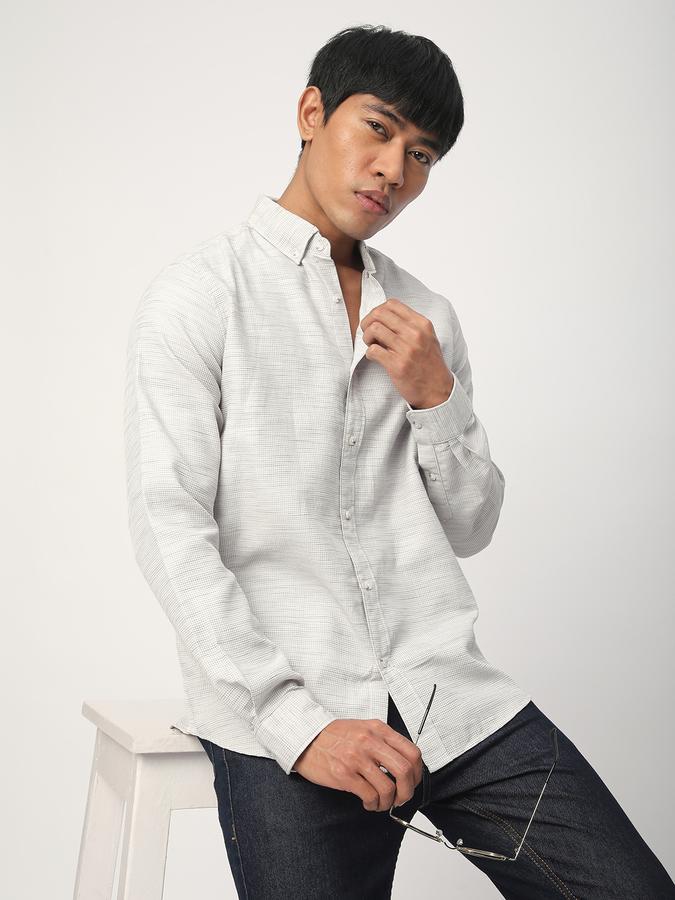 Men Self Design Casual Shirt image number 0