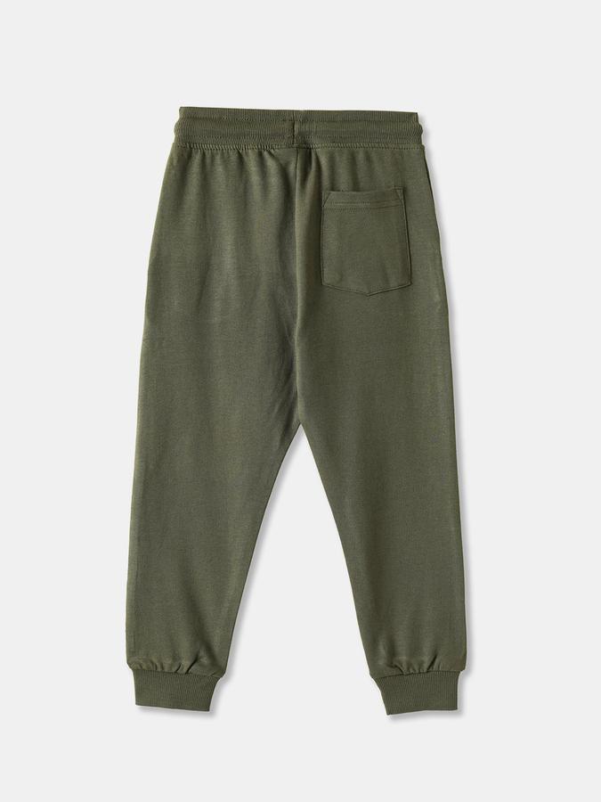 Boys Cotton Regular Fit Drawstring Waist Printed Joggers