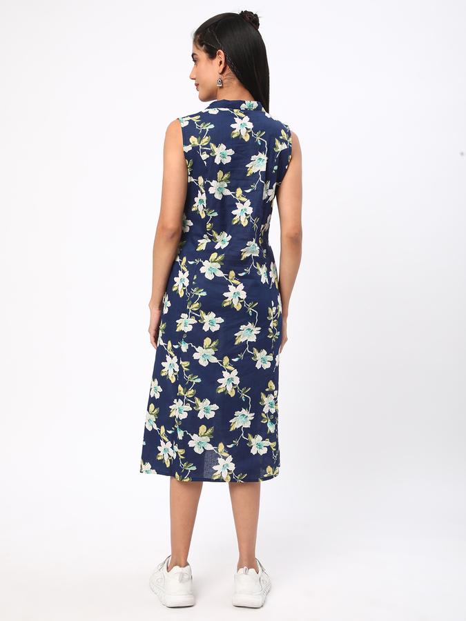 Women Rayon Regular Fit Shirt Collar Printed Kurta