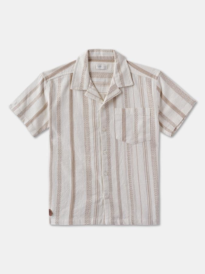 Boys Striped Short Sleeve Shirt with Shorts Fashion Set