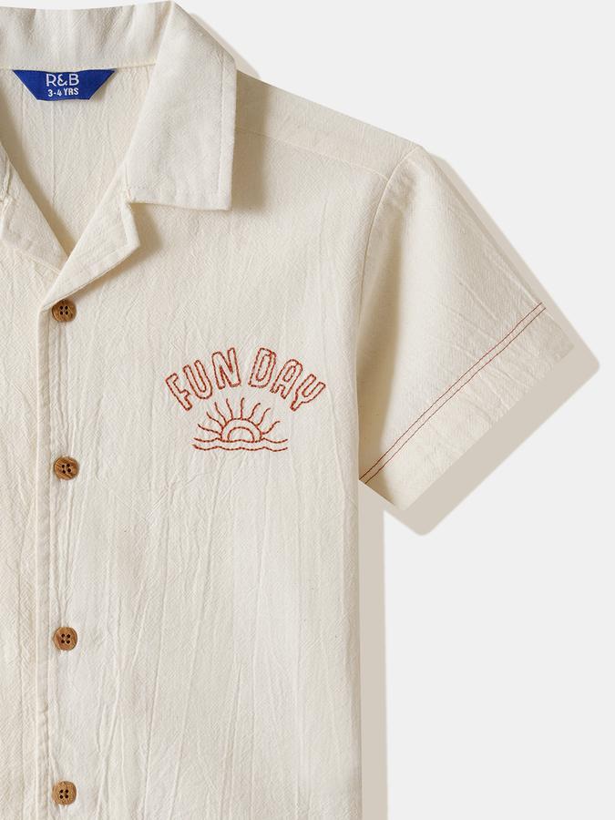 Boys Cotton Regular Fit Short Sleeve Graphic Shirt