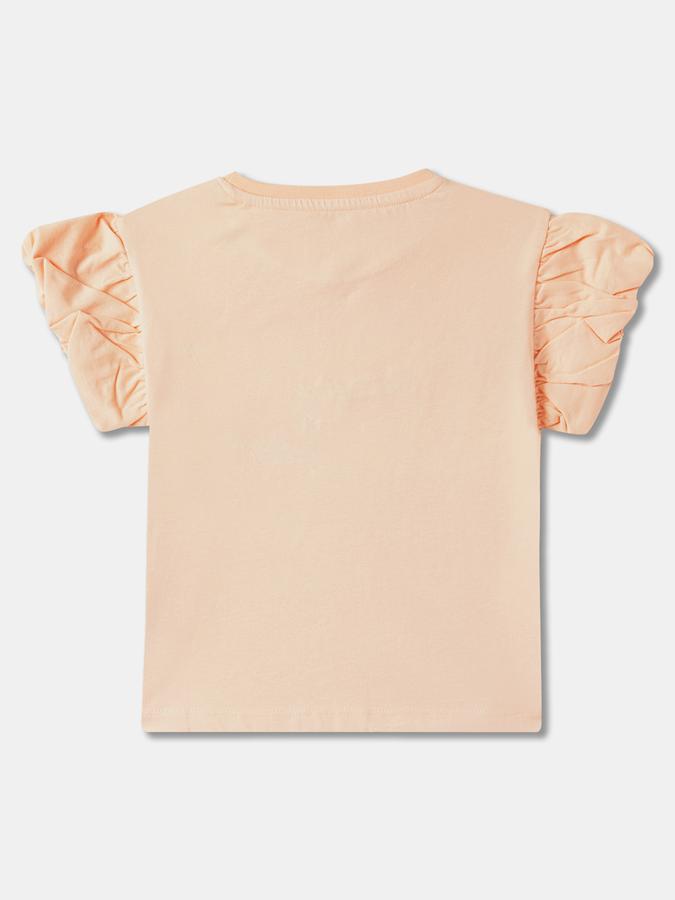 Girls Typographic Print Round-Neck Top image number 1