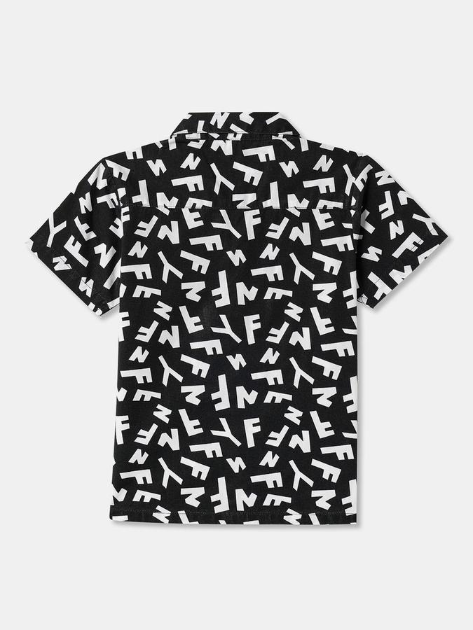 Boys Cotton Regular Fit Long Sleeve Printed Shirt