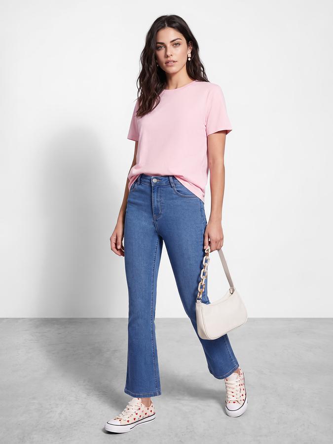 R&B Women Mid Blue Straight Fit Jeans