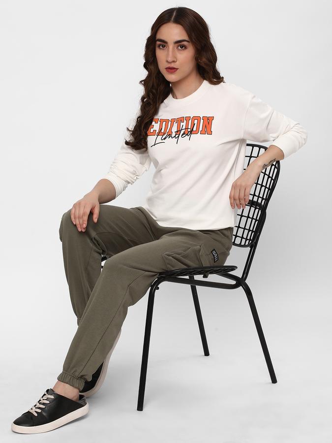 Women Typographic Print Round-Neck Sweatshirt image number 1