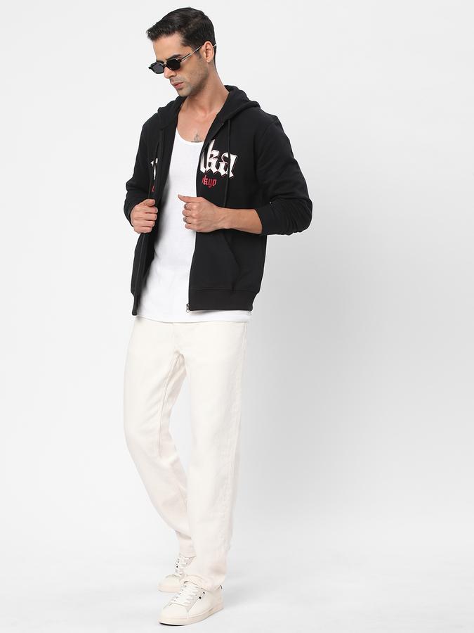 Men Regular Fit Typographic Print Biker Jacket image number 1