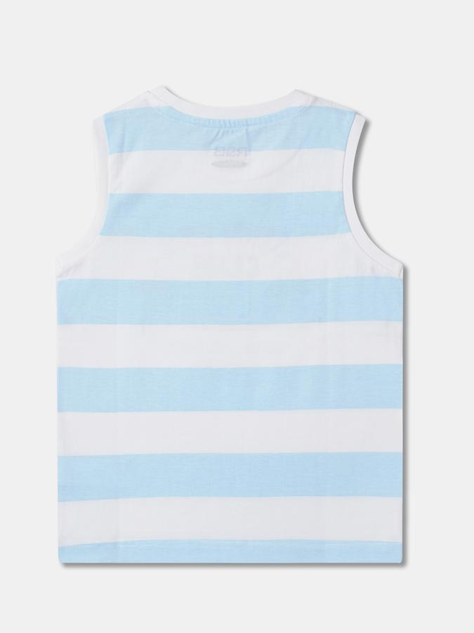 Boys Striped Round-Neck Relaxed Fit T-Shirt image number 1