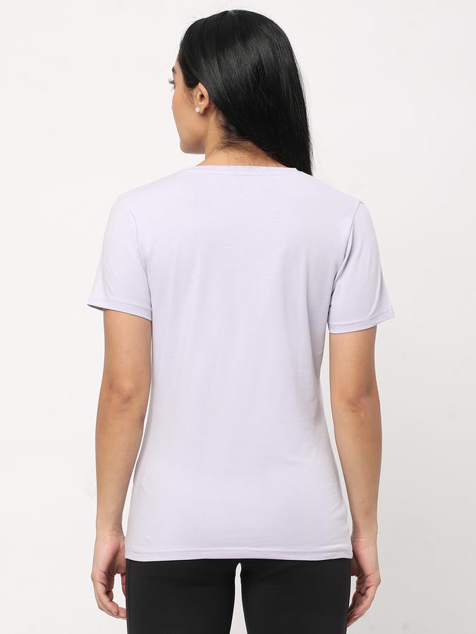 Women Cotton Relaxed Fit V-Neck Solid T-shirt