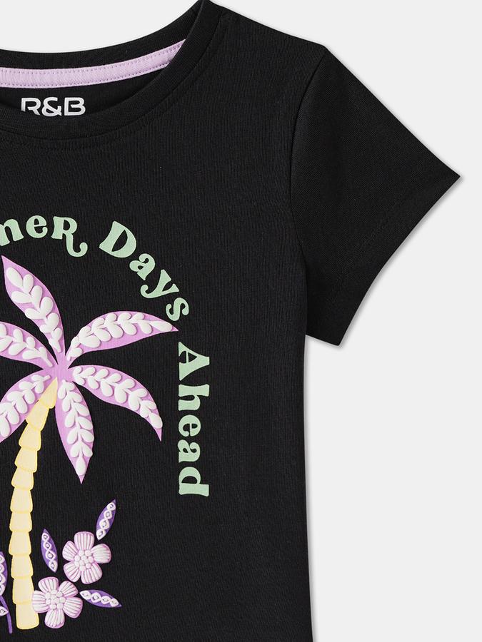 R&B GIRLS Short Sleeves GRAPHIC TEE image number 2