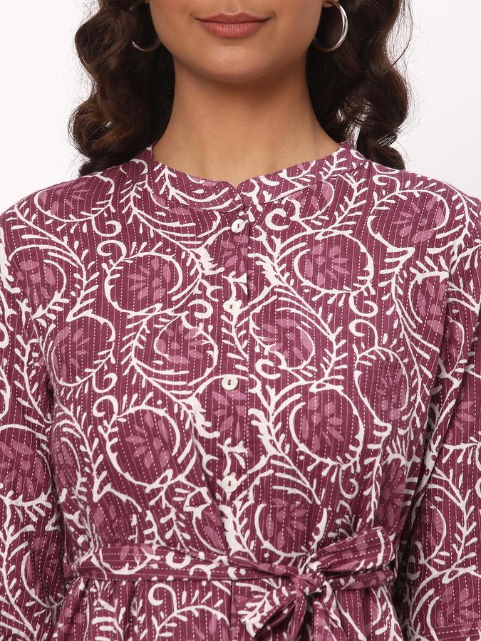 R&B Women's Printed Cotton Dress 3Q Sleeve image number 3