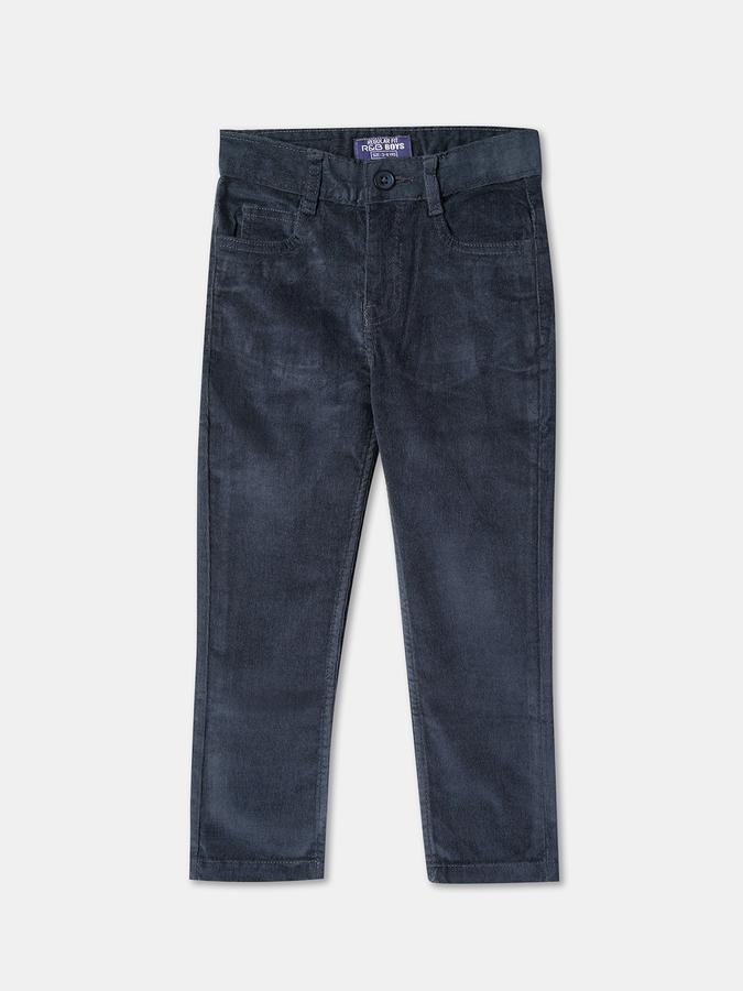 Boys Slim Fit Flat-Front Trousers image number 0