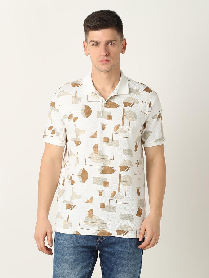 Men Printed Regular Fit Polo T-Shirt image number 0