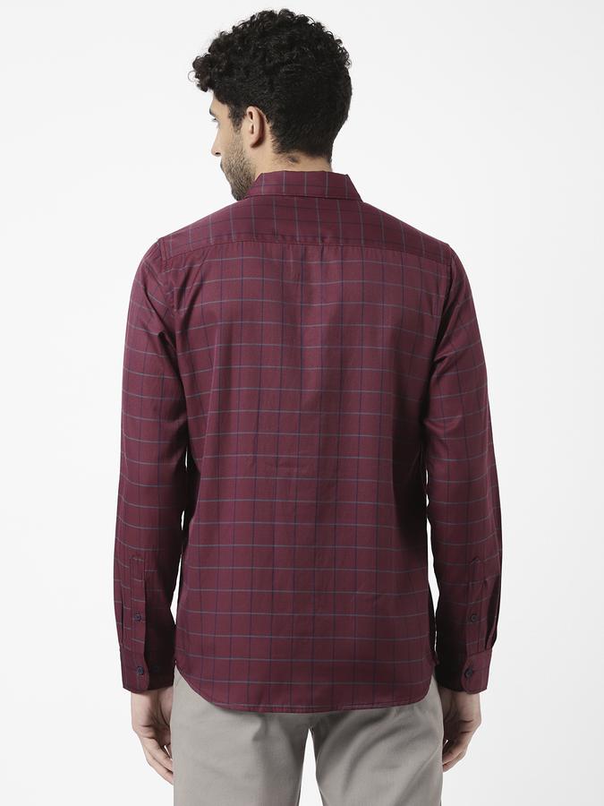 R&B Men Maroon Casual Shirts image number 2