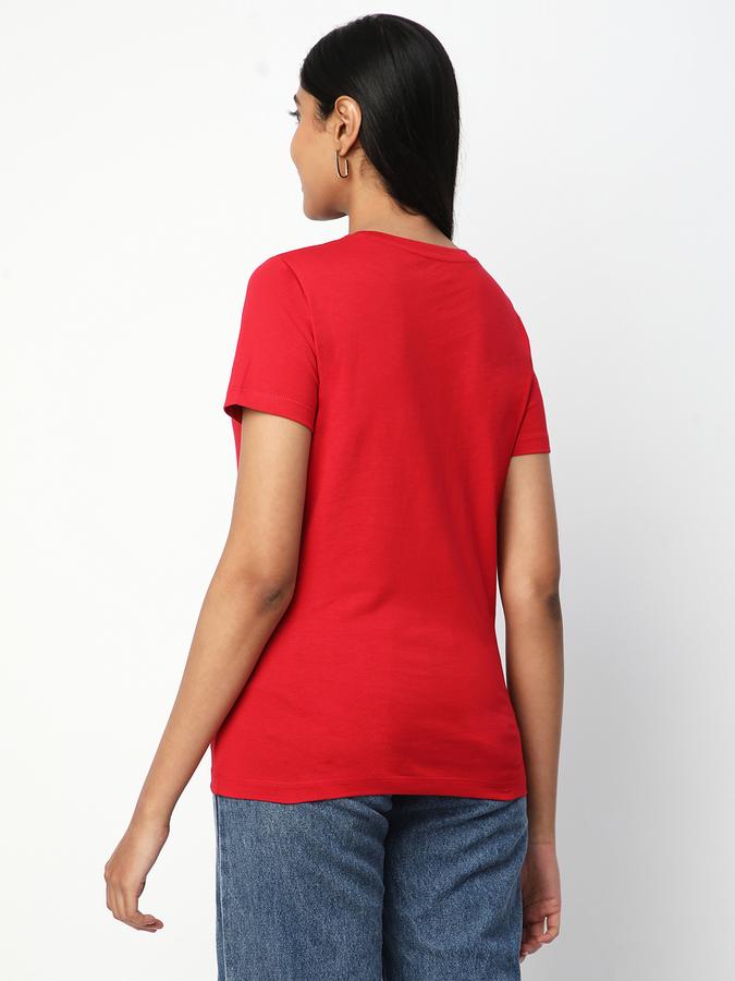 Women Cotton Regular Fit Crew Neck Graphic T-shirt