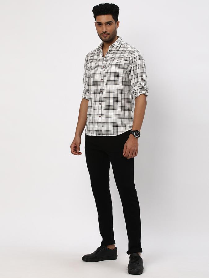 R&B Checked Slim Fit Shirt image number 1
