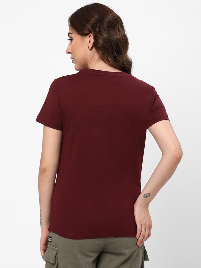 Women Regular Fit Graphic Print Crew-Neck T-Shirt image number 2