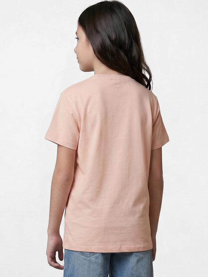R&B Brown Girls Printed Short Sleeves Tshirt