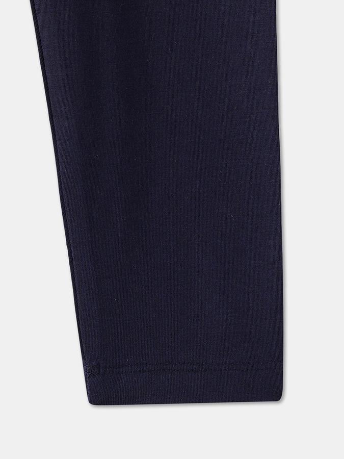 Girls Solid Full Length Mid Rise Legging