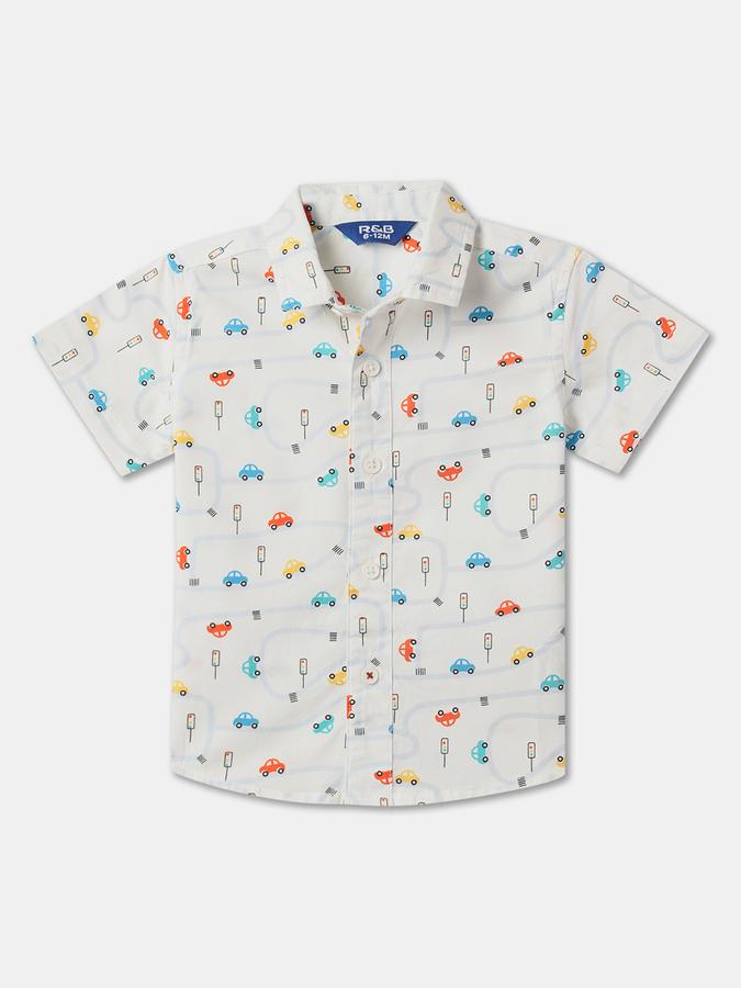 Boys Printed Relaxed Fit Shirt