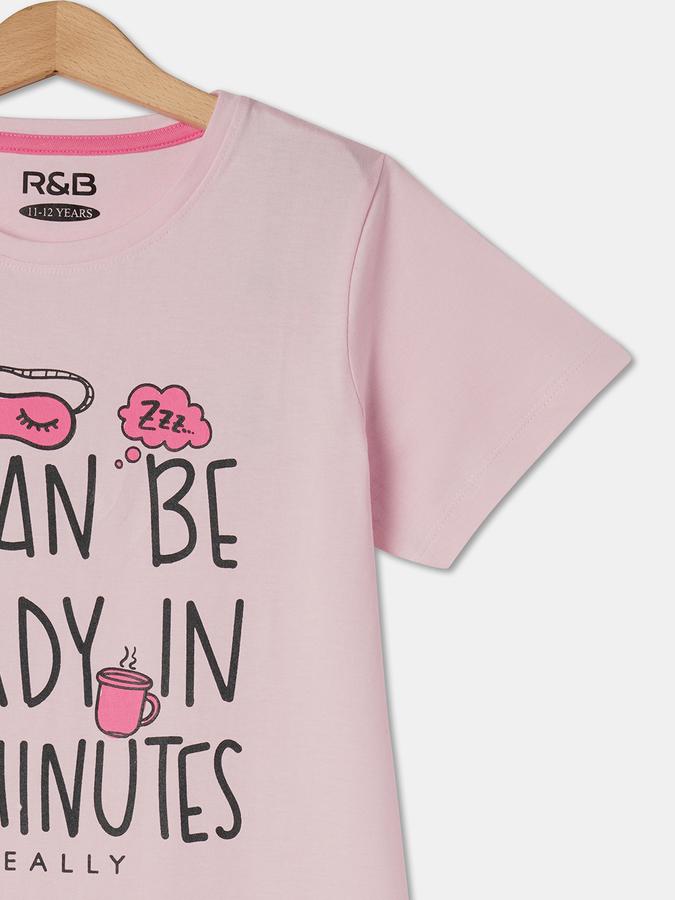 R&B Girls Pink Nightwear set image number 2