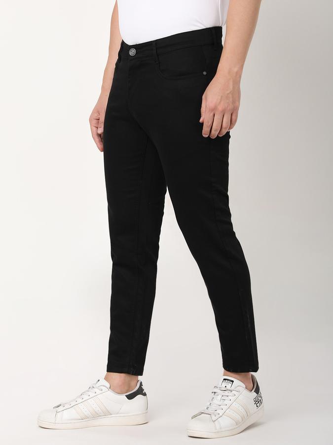 Men Flat-Front Slim Fit Trousers image number 1