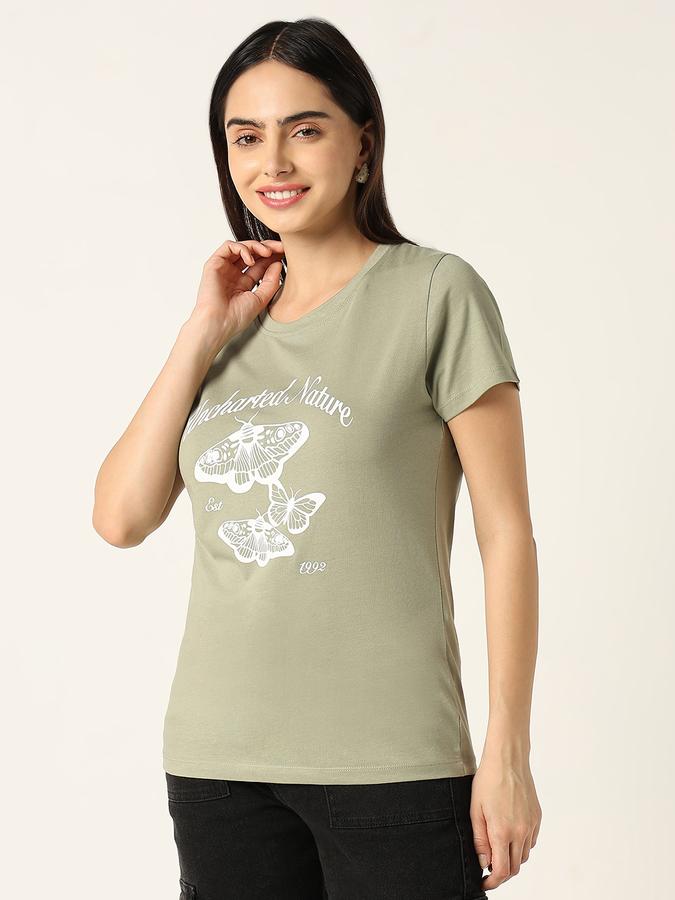 Graphic Print Women Round Neck T-Shirt image number 2